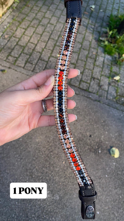 Frontalini in pelle marrone personalizzati 