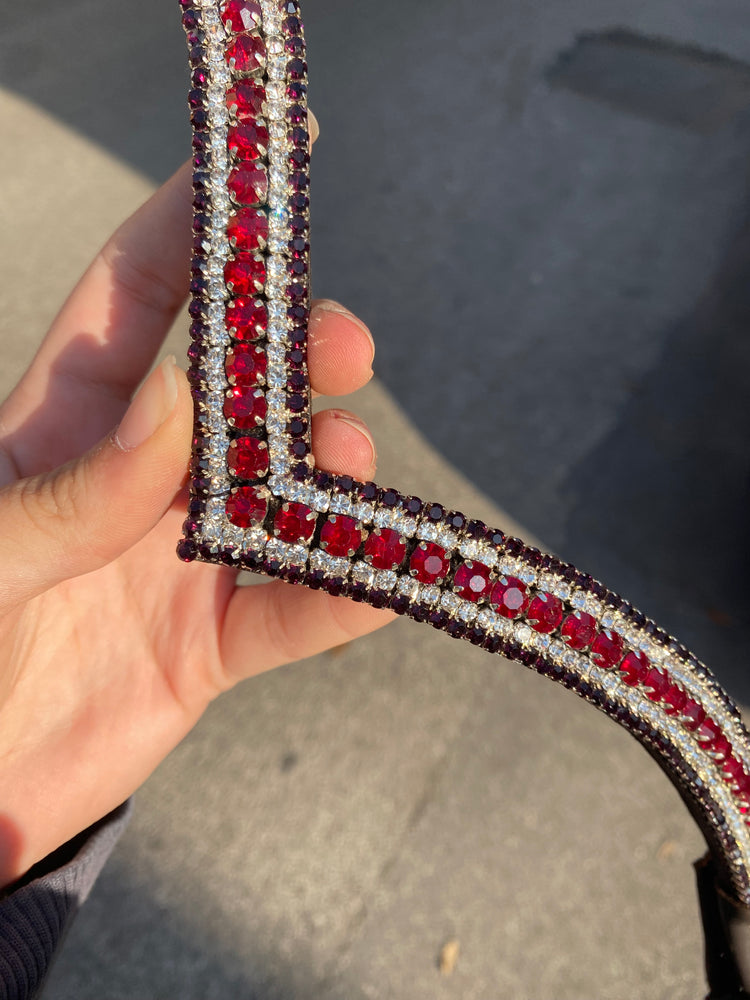 Crystal Browband | TheOne V shape Bordeaux