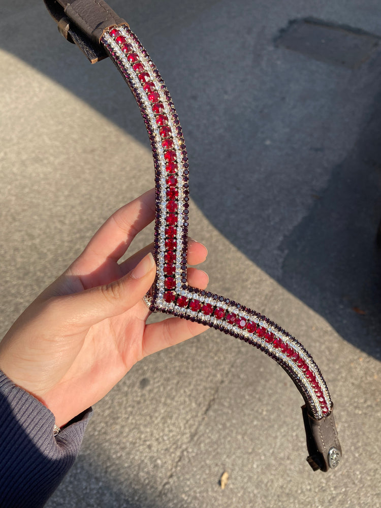 Crystal Browband | TheOne V shape Bordeaux