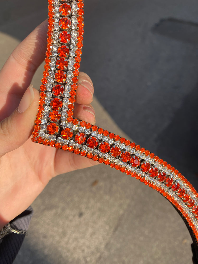 Crystal Browband | TheOne V Shape Tangerine