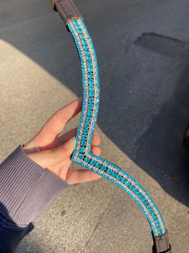 Crystal Browband | TheOne V shape Acquamarina