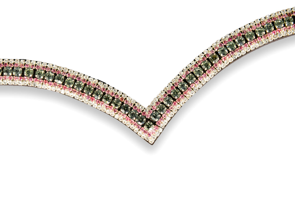 Crystal Browband | TheOne V shape Grey Rose