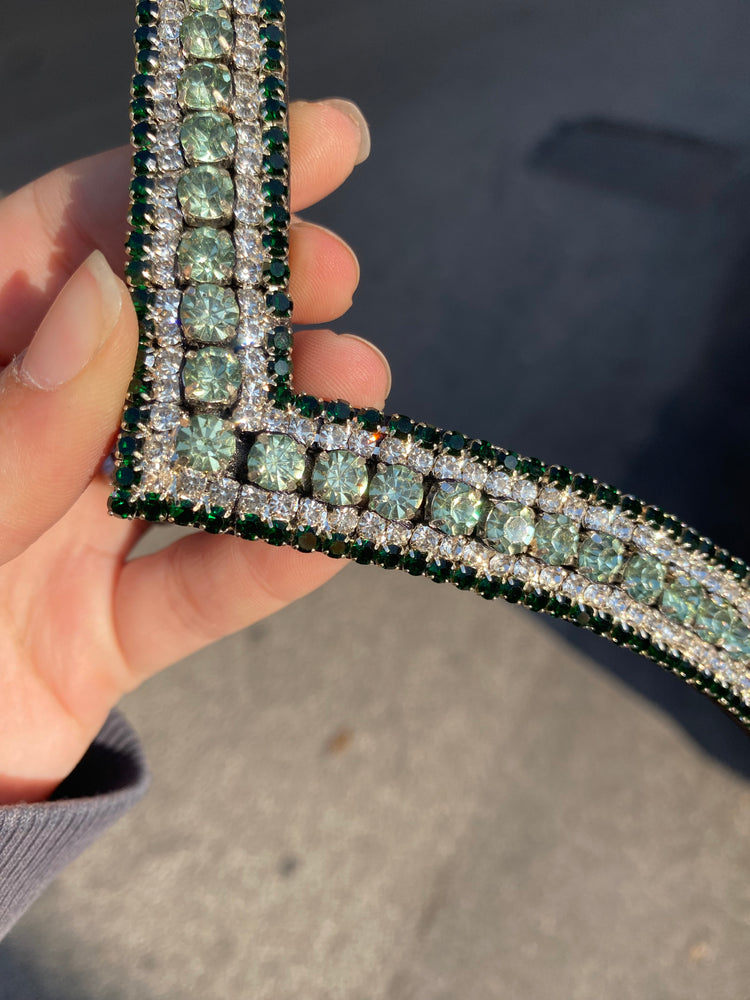 Crystal Browband | TheOne V Shape Light green