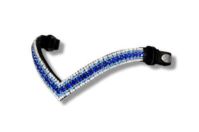 Frontalino in cristallo | TheOne V Shape Blu Cobalto