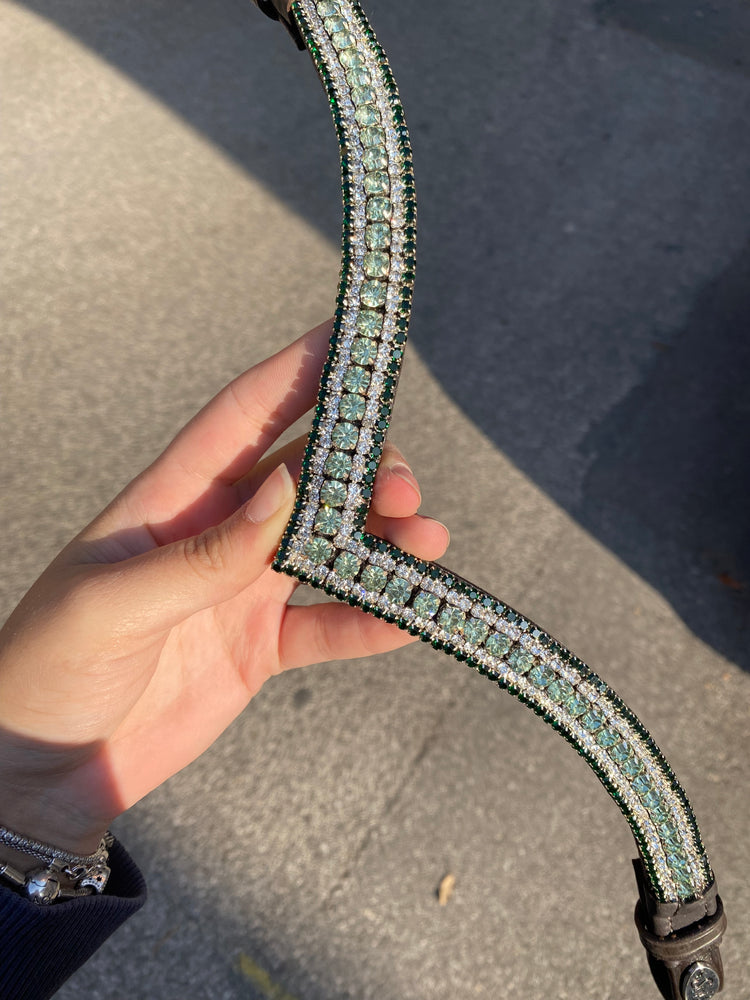 Crystal Browband | TheOne V Shape Light green