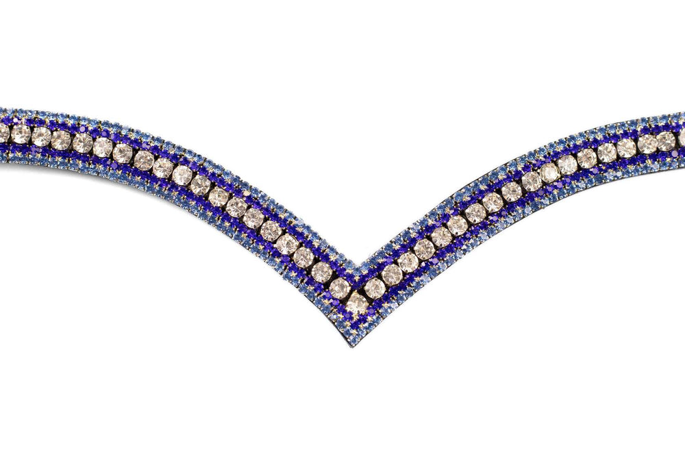 
            
                Load image into Gallery viewer, Crystal Browband | TheOne V shape Light Sapphire Cobalt
            
        