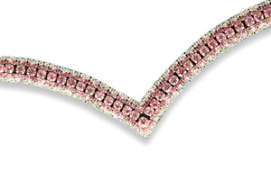 Crystal Browband | TheOne V shape Light Rose