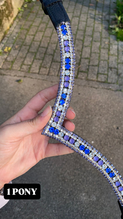 Frontalini in pelle nera personalizzati 