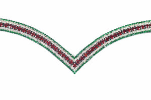 Crystal Browband | TheOne V Shape Italian Flag