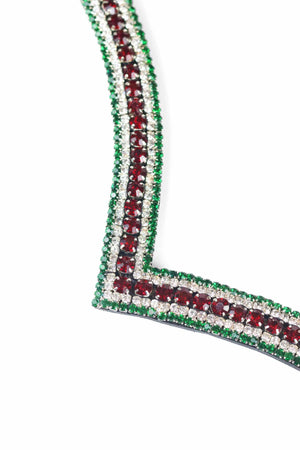 FRONTALINO| Ambra 5 Row V shape | Cristalli Swarovski | Frontalino Cavallo FRONTALINO| Ambra 5 Row V shape | Cristalli Swarovski | Frontalino Cavallo