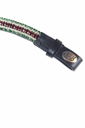 Crystal Browband | TheOne V Shape Italian Flag