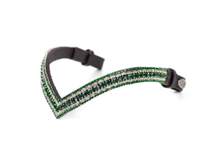 Crystal Browband | TheOne V Shape Emerald