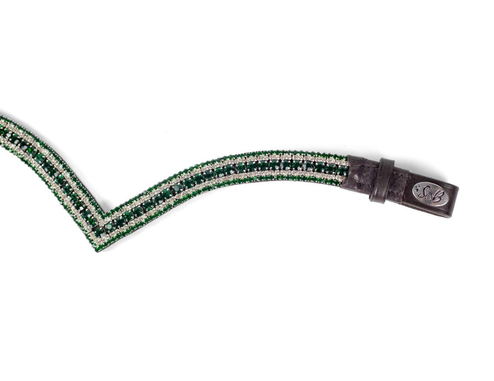 Crystal Browband | TheOne V Shape Emerald