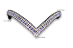 Crystal Browband | TheOne V shape Tanzanite Mix