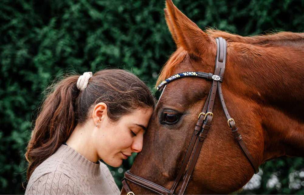 Frontail People On Horses Sparkles - Rouge Et Noir - Cuir - Taille Ajustable (5-17, 3-16, 2-15) - Neuf