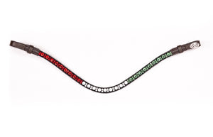 BLACK SWEEPING U SHAPED BROWBAND WITH RHINESTONE BLACK SWEEPING U SHAPED BROWBAND WITH RHINESTONE