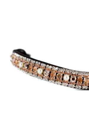 
            
                Load image into Gallery viewer, Crystal Browband | TheOne U Shape Gold Pearl
            
        
