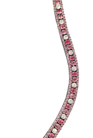 
            
                Load image into Gallery viewer, Crystal Browband | TheOne U Shape Pink Blush
            
        