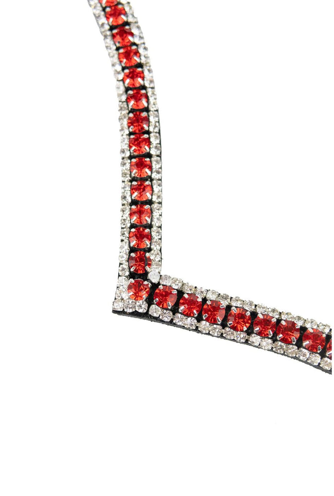 
            
                Load image into Gallery viewer, Crystal Browband | TheOne V Shape Crimson Frost
            
        