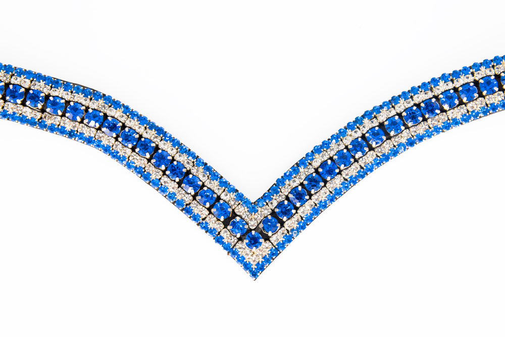 Crystal Browband | TheOne V Shape Light Sapphire